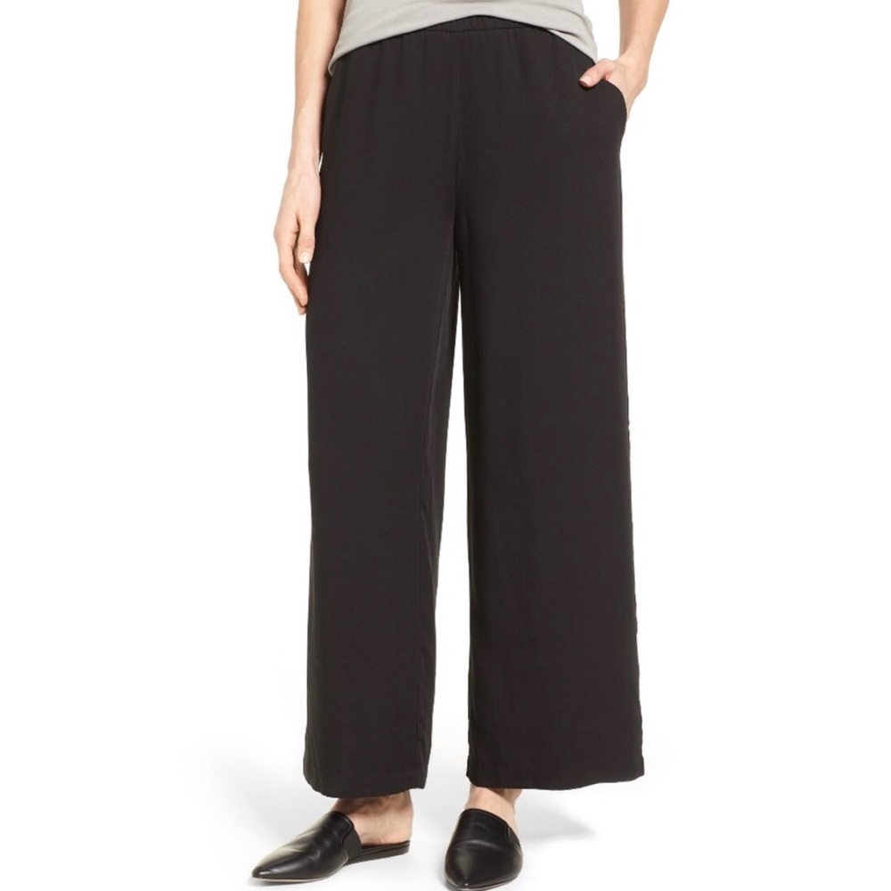 Eileen Fisher Tencel wide leg pants M